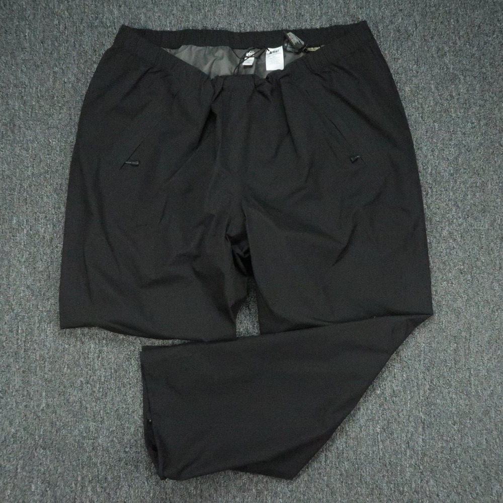 REI Pants Womens 3X Black Waterproof Rain Hiking Outdoor Lined Gore Tex